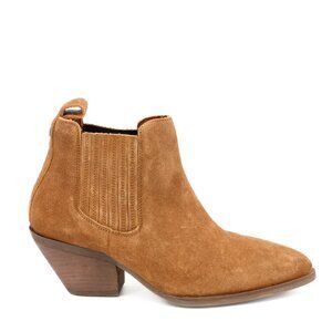 NEW Short Tan Suede Chelsea Boots Women's Ankle Booties Size 8